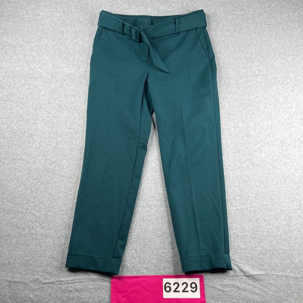 Loft Casual Dress Pants Devin Slim Womens Size 2P Green Casual Classic